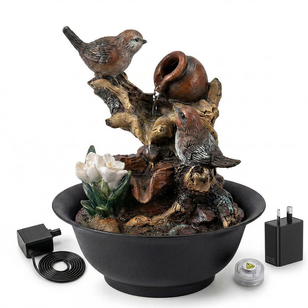 Spector Tabletop Water Fountain LED Colour Changing Bird Indoor Desktop AU Plug — image 2