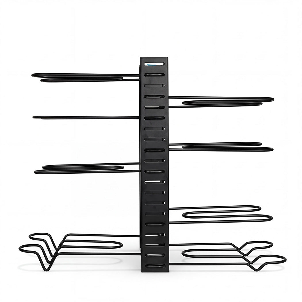 Toque Pot Rack Organizer 8 Tier Adjustable Pan Holder Kitchen Storage Shelves — image 2