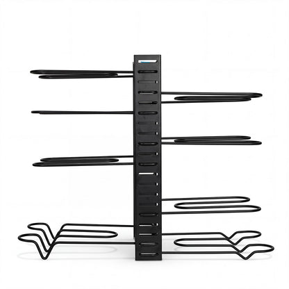 Toque Pot Rack Organizer 8 Tier Adjustable Pan Holder Kitchen Storage Shelves — image 2