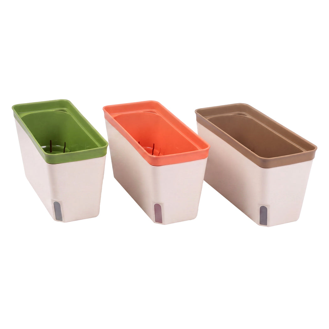 Toque Self Watering Plant Pots 3 Pcs Indoor Planter Box Vegetable Flower Garden — image 2