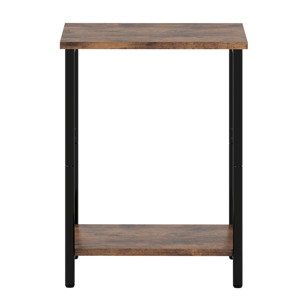 Levede Side Table 2-Tier Industrial Vintage End Table Storage Shelf Nightstand — image 2