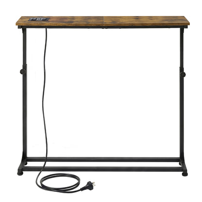 Levede Narrow Sofa Table Power Ports Behind Console Side Adjustable Living Room — image 2