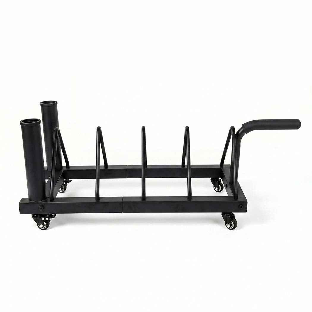 Centra Horizontal Bumper Plate Rack with Wheels Barbell Weight Storage Holder — image 2