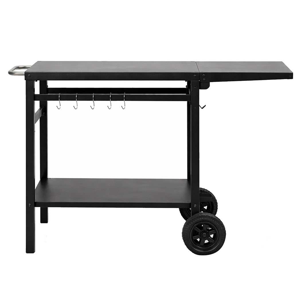 Levede Outdoor Kitchen Cart Mobile Foldable Food Prep BBQ Grill Dining Table — image 2