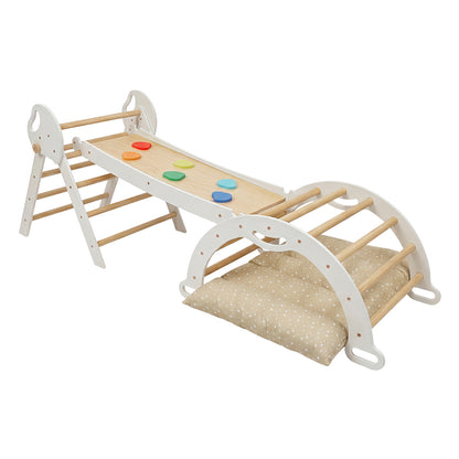 BoPeep Kids Climbing Toys Sets Toddler Toys Triangle Arch Climber Indoor White — image 2