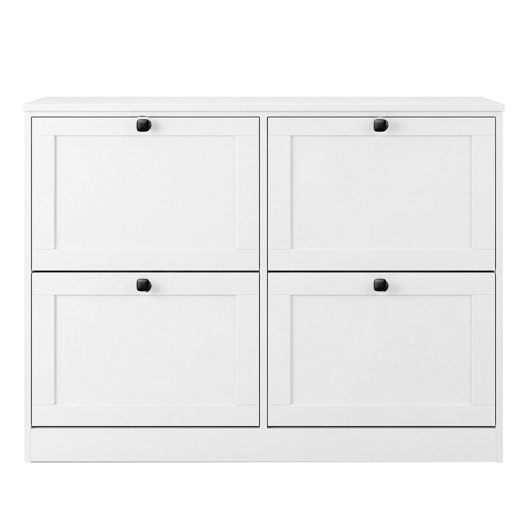 Levede Shoe Cabinet 4 Flip Drawers Vertical Storage Rack Organiser Entryway — image 2