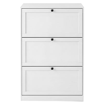 Levede Shoe Cabinet 3 Flip Drawers Adjustable Shelf Shoe Organiser Storage Rack — image 2