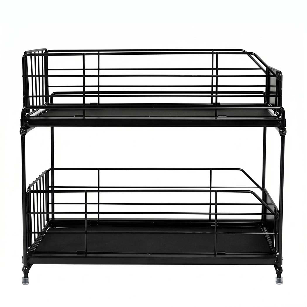 Toque 2 Tier Pull Out Cabinet Organizer Sliding Kitchen Storage Rack Under Sink — image 2