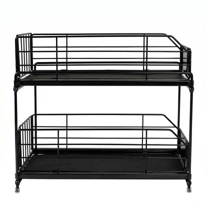 Toque 2 Tier Pull Out Cabinet Organizer Sliding Kitchen Storage Rack Under Sink — image 2