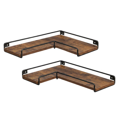 Levede Floating Shelf DIY Corner Wall Shelf 2Pcs Storage Display Rack Bedroom — image 2