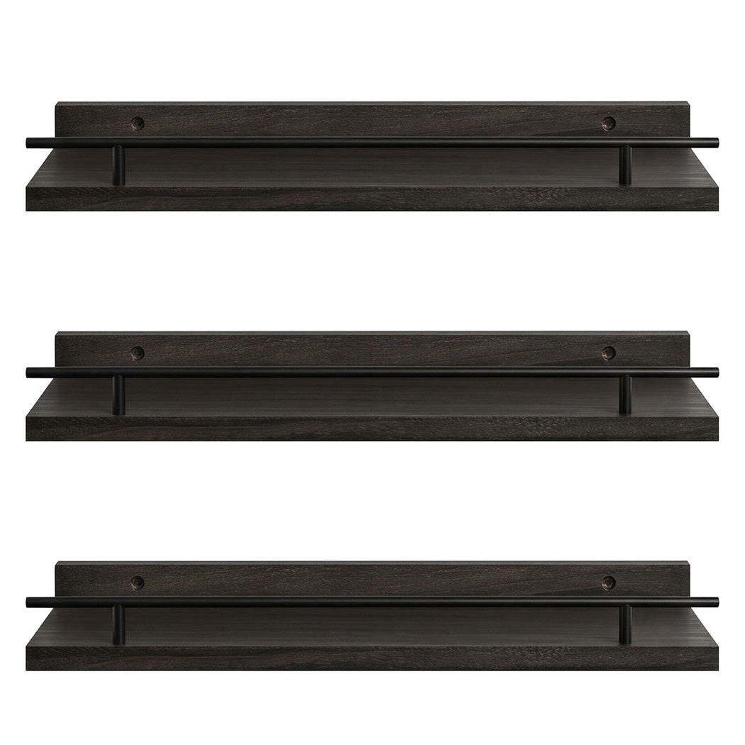 Levede Floating Wall Shelves  3 Pcs Wall Mounted Storage Display Rack Bedroom — image 2