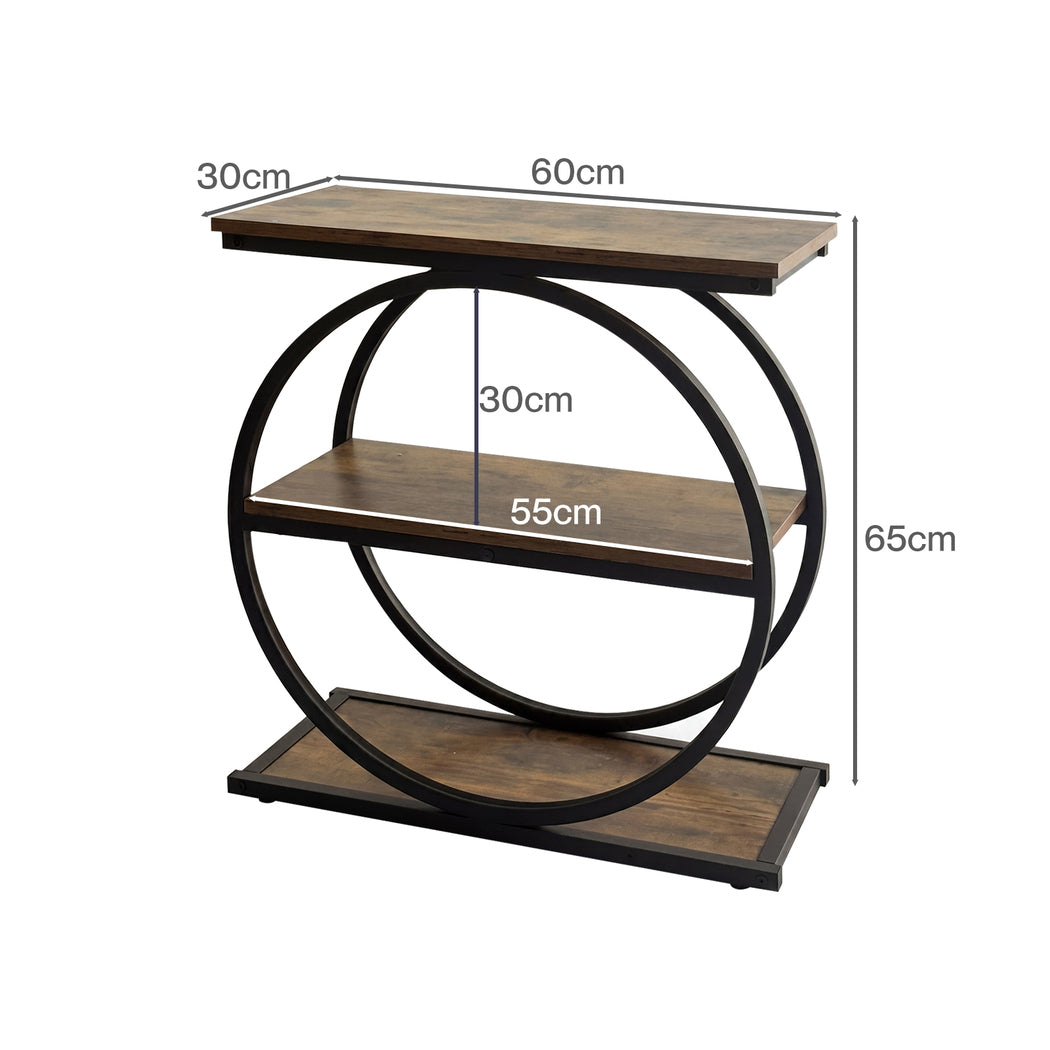 Levede Narrow Side Table 3 Tiers End Table Adjustable Sofa Side Table Bedroom — image 3