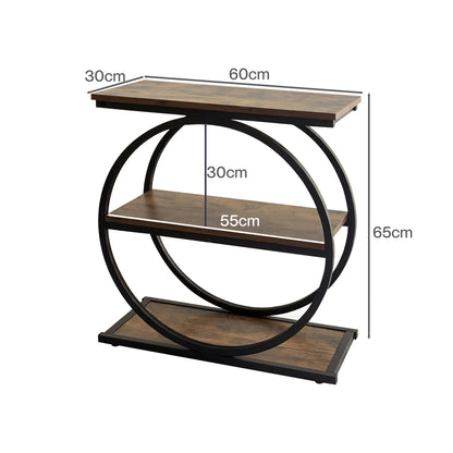 Levede Narrow Side Table 3 Tiers End Table Adjustable Sofa Side Table Bedroom — image 3