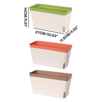 Toque Self Watering Plant Pots 3 Pcs Indoor Planter Box Vegetable Flower Garden — image 3
