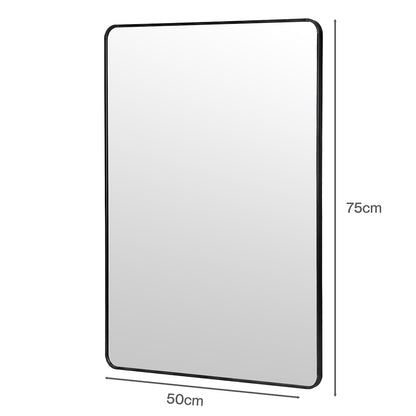 Yezi Rectangle Wall Mirror 75x50cm Bathroom Wall Mounted Vanity Mirror Home Decor — image 3