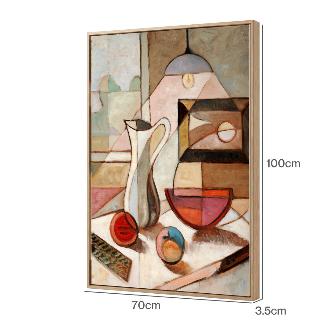 Yezi Modern Wall Art Canvas Abstract 70×100cm Framed Artwork Home Office Decor — image 3