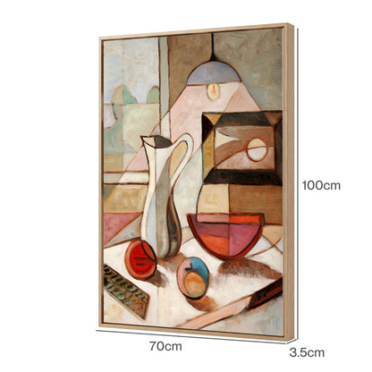 Yezi Modern Wall Art Canvas Abstract 70×100cm Framed Artwork Home Office Decor — image 3