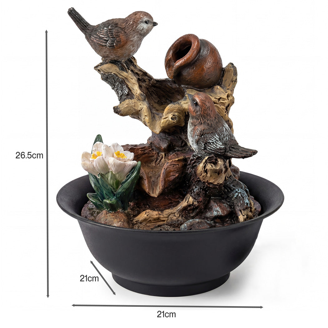 Spector Tabletop Water Fountain LED Colour Changing Bird Indoor Desktop AU Plug — image 3