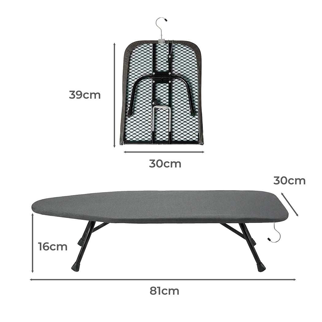 Levede Metal Table Ironing Board Folding Heat Resistant Cover 100% Cotton Pad — image 3