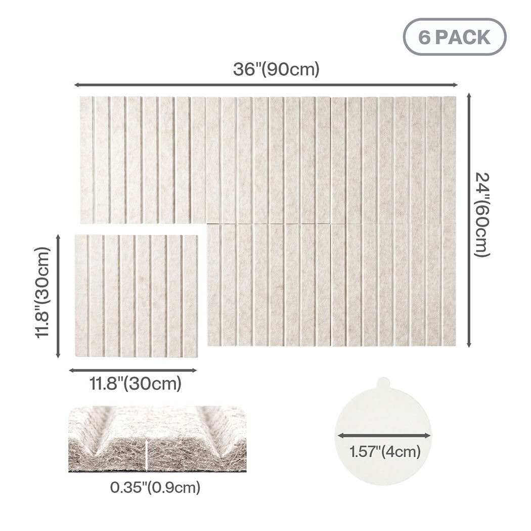 Levede Cork Boards Alternative 6 Pcs 30cmx30cm Felt Bulletin Board Tiles Coustic — image 3