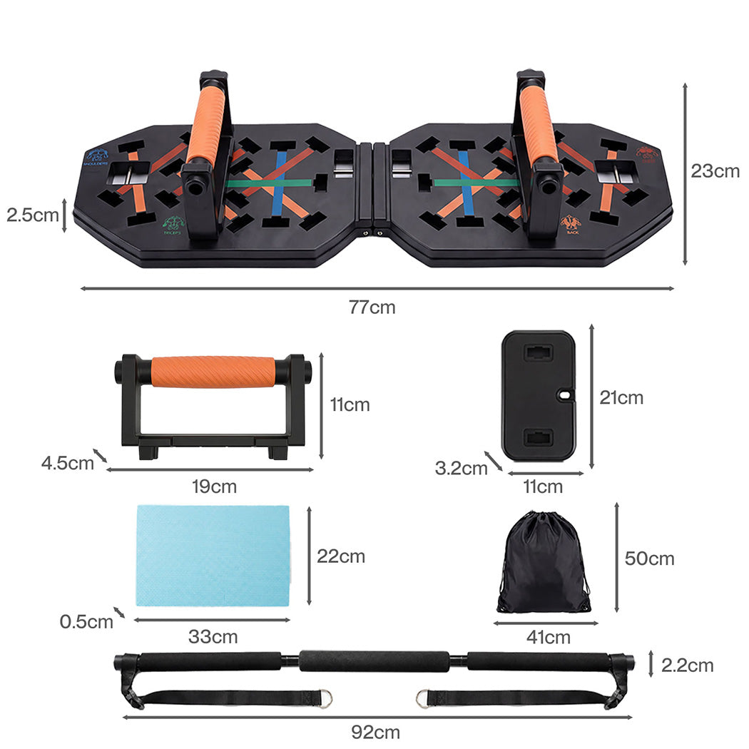 Centra Push Up Board Rack Stand Grip Bar Handle Muscle Train Gym Workout Fitness — image 3