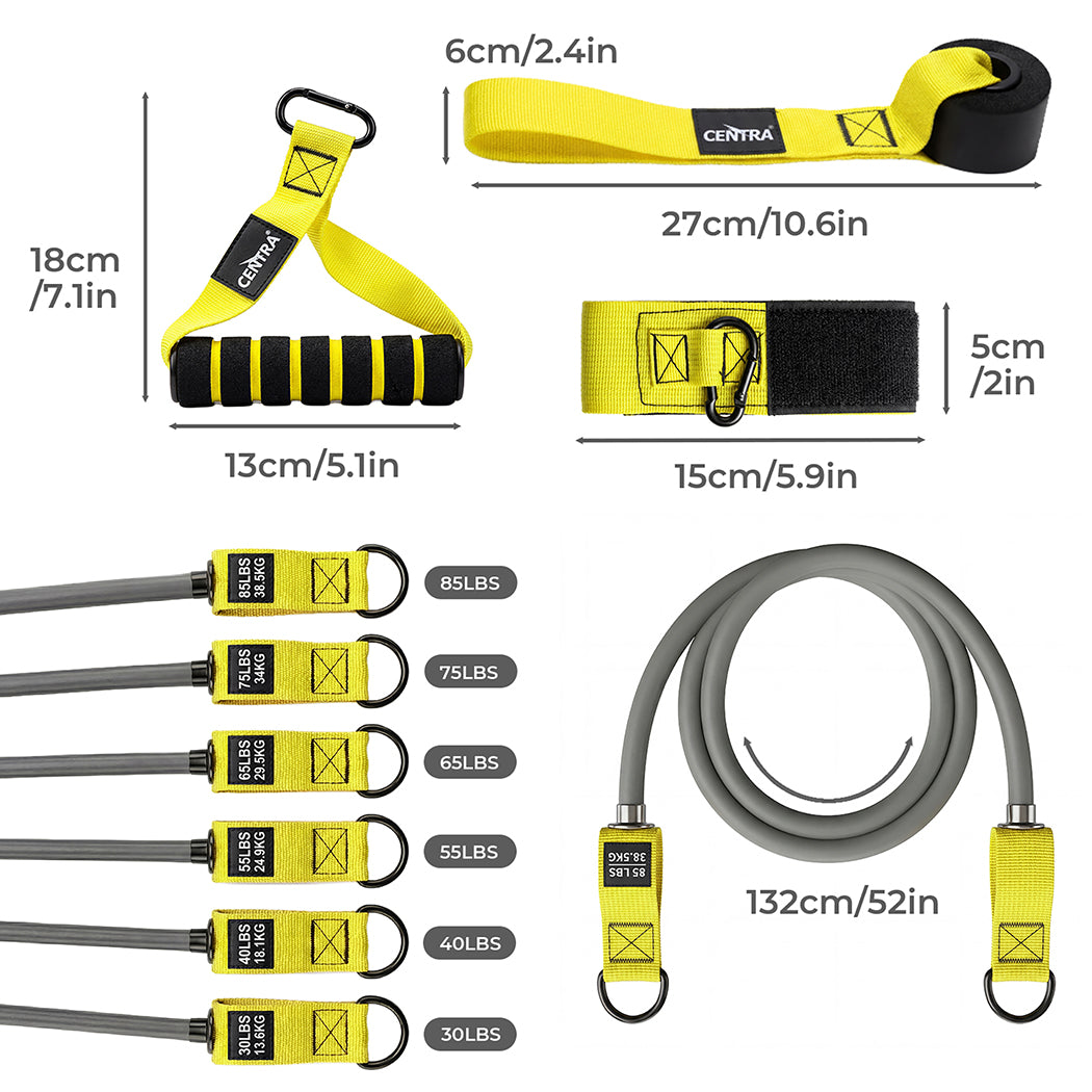 Centra 12 Pcs Resistance Bands Set Heavy Duty Workout Bands Strength Training — image 3