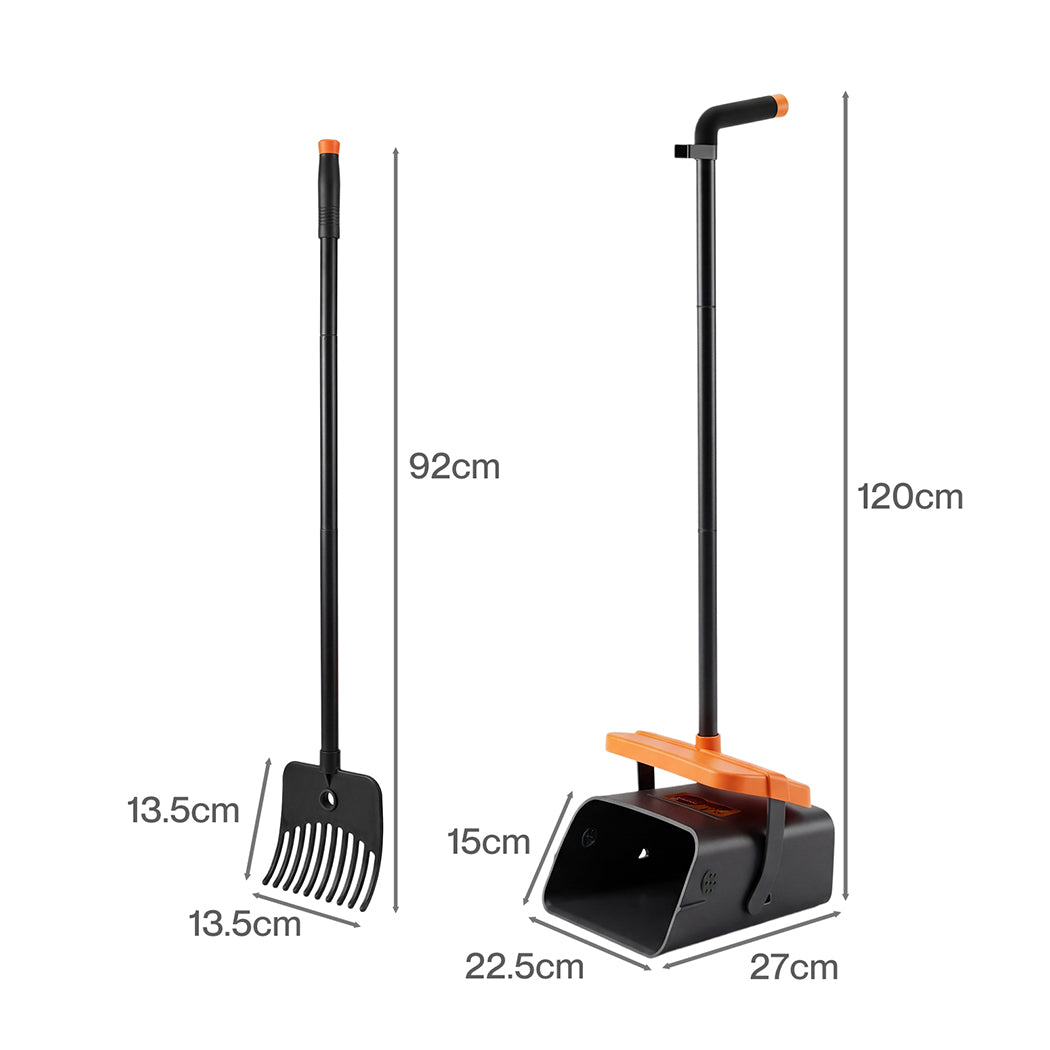 Pawz Pooper Scooper Rake Kit Long Handle Dog Poop Picker Easy Pickup Outdoor — image 3
