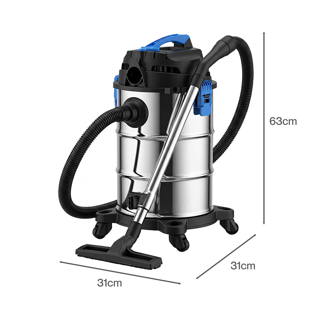 Spector 30L Wet Dry Vacuum Cleaner Blower Car Home Carpet Cleaning Portable — image 3
