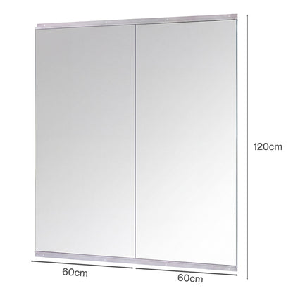 Yezi Workout Mirror Home Gym Mirror 2 Pcs Tempered Glass Full Length Wall Mount — image 3