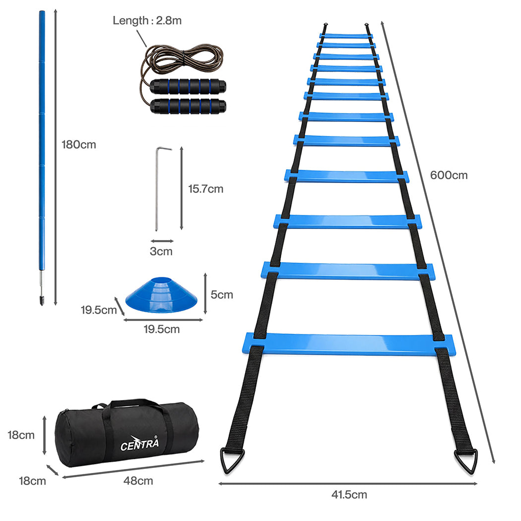 Centra Soccer Agility Training Poles Set Includes 6 Agility Poles Agility Ladder — image 3