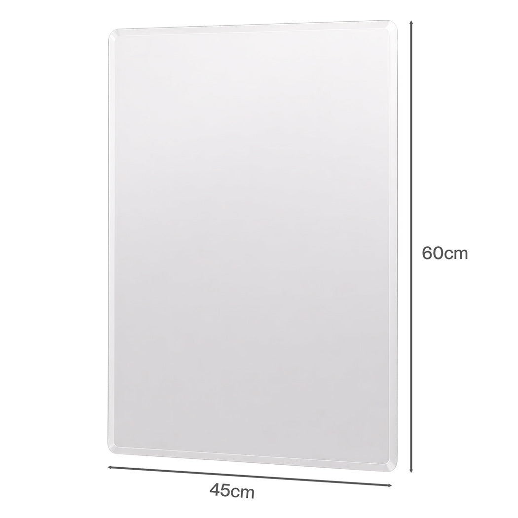 Yezi Wall Vanity Mirror Decorative Bathroom HD Glass Anti-explosion Frameless — image 3