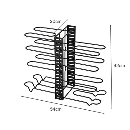 Toque Pot Rack Organizer 8 Tier Adjustable Pan Holder Kitchen Storage Shelves — image 3