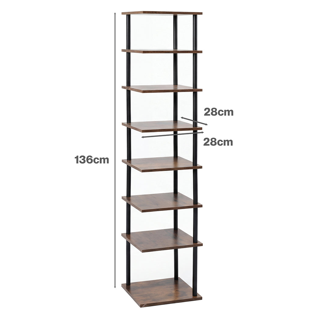 Levede Vertical Shoe Rack 8-Tier Space Saving Narrow Corner Organiser Storage — image 3
