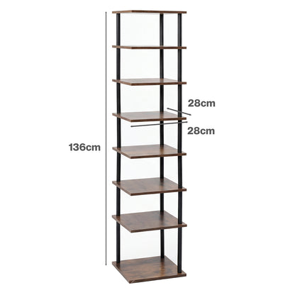 Levede Vertical Shoe Rack 8-Tier Space Saving Narrow Corner Organiser Storage — image 3