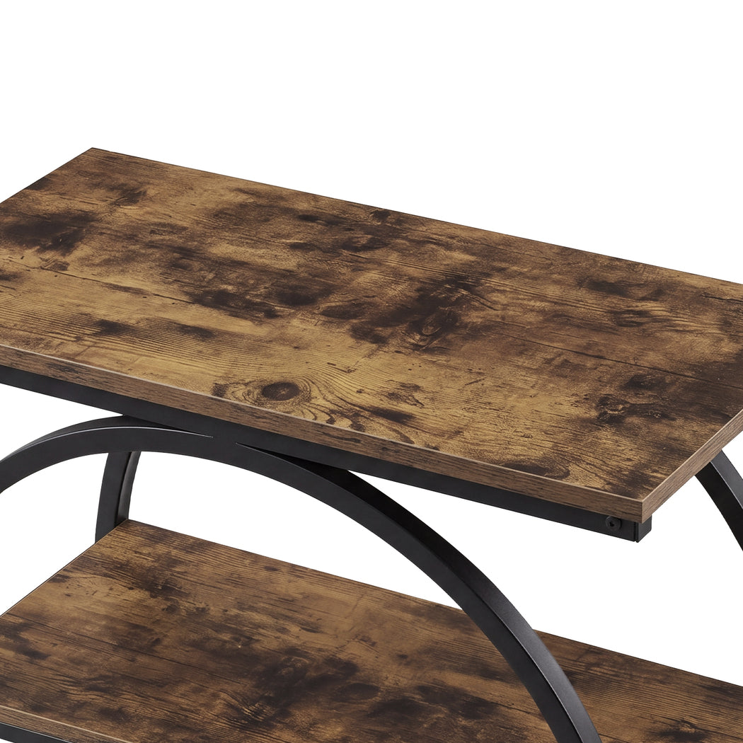 Levede Narrow Side Table 3 Tiers End Table Adjustable Sofa Side Table Bedroom — image 4