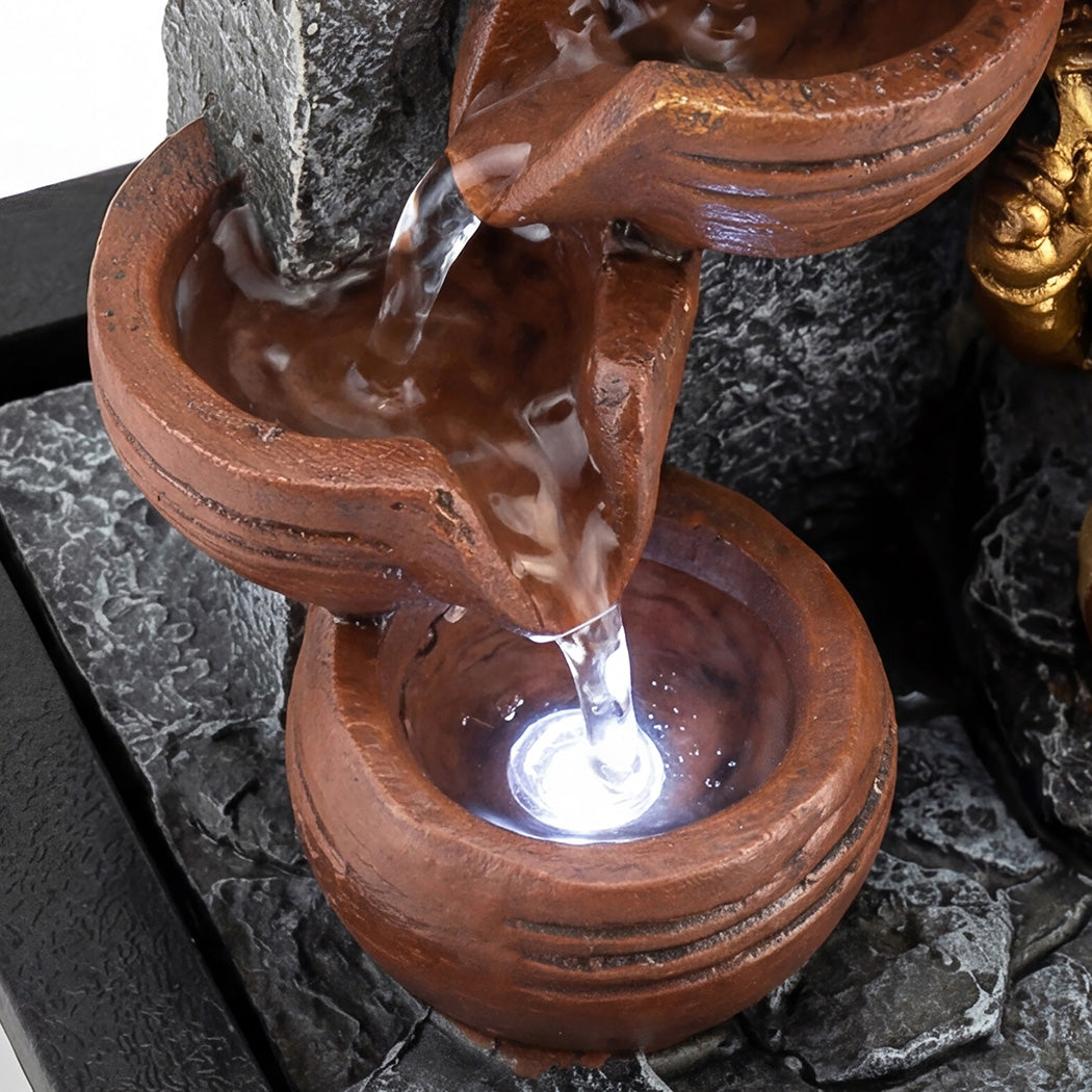Spector Desktop Fountain LED Tabletop Zen Mini Water Fountain Office Living Room — image 4