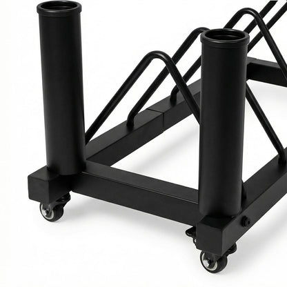 Centra Horizontal Bumper Plate Rack with Wheels Barbell Weight Storage Holder — image 4
