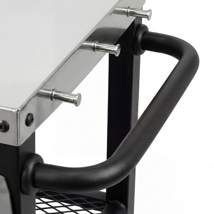 Levede Outdoor Kitchen Cart Mobile BBQ Grill Trolley Stainless Steel Prep Table — image 4