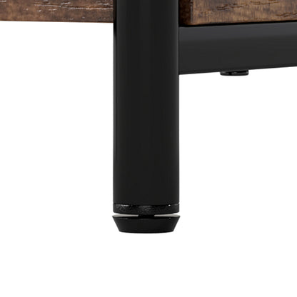 Levede Side Table 2-Tier Industrial Vintage End Table Storage Shelf Nightstand — image 4