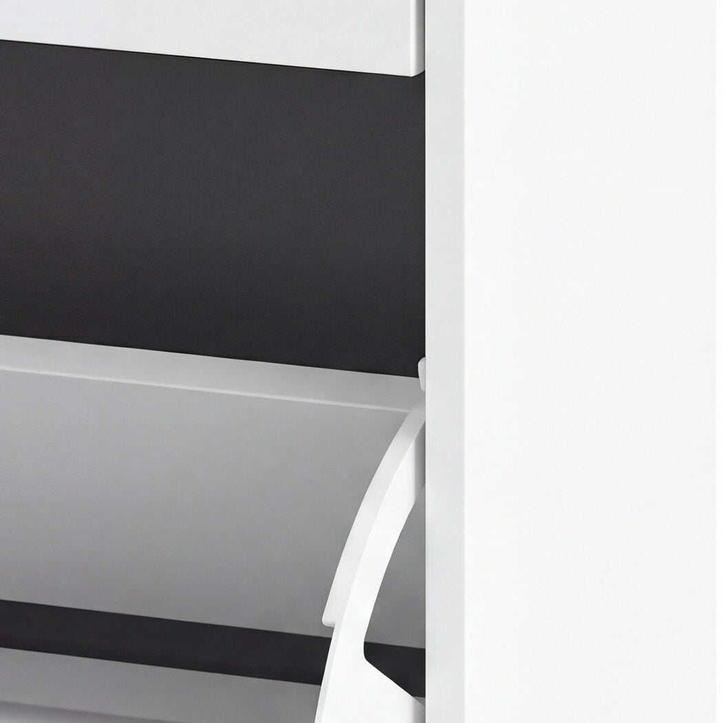 Levede Shoe Cabinet 4 Flip Drawers Vertical Storage Rack Organiser Entryway — image 4