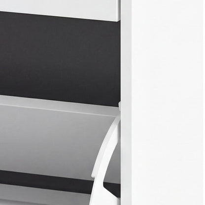 Levede Shoe Cabinet 4 Flip Drawers Vertical Storage Rack Organiser Entryway — image 4