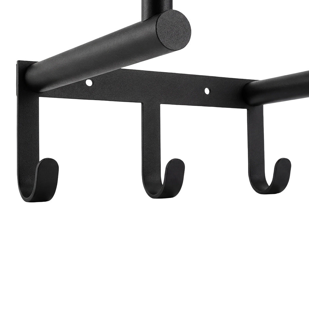 Levede Wall Mounted Towel Rack Towel Holder 3 Hooks Bathroom Towel Storage — image 4