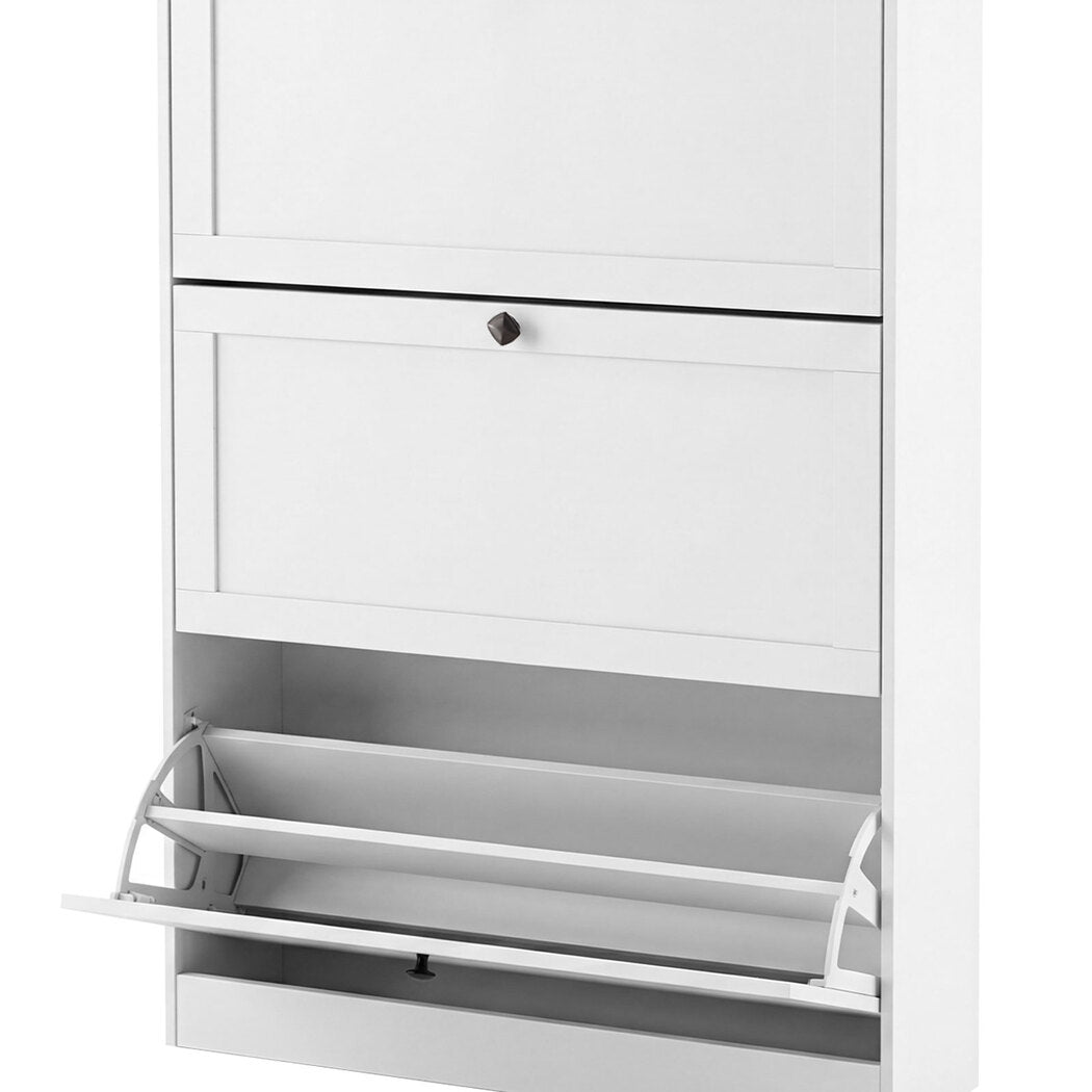 Levede Shoe Cabinet 3 Flip Drawers Adjustable Shelf Shoe Organiser Storage Rack — image 5