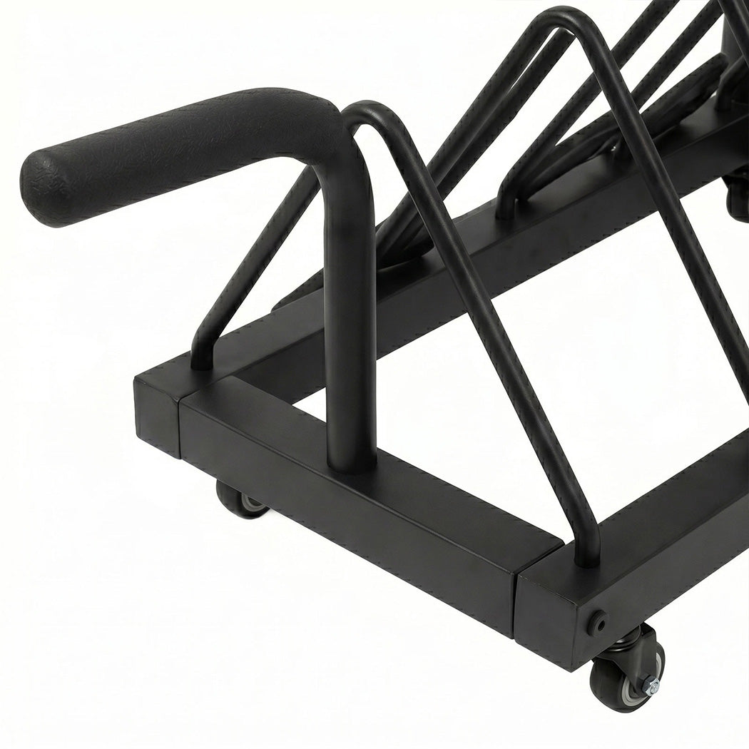 Centra Horizontal Bumper Plate Rack with Wheels Barbell Weight Storage Holder — image 5