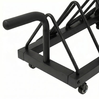 Centra Horizontal Bumper Plate Rack with Wheels Barbell Weight Storage Holder — image 5