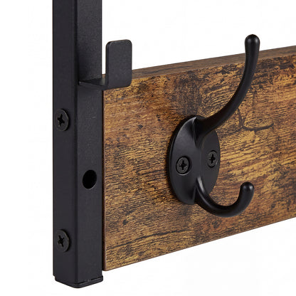 Levede Coat Rack Shelf Wall Mounted 7 Hooks Wall Floating Hat Rack Living Room — image 5