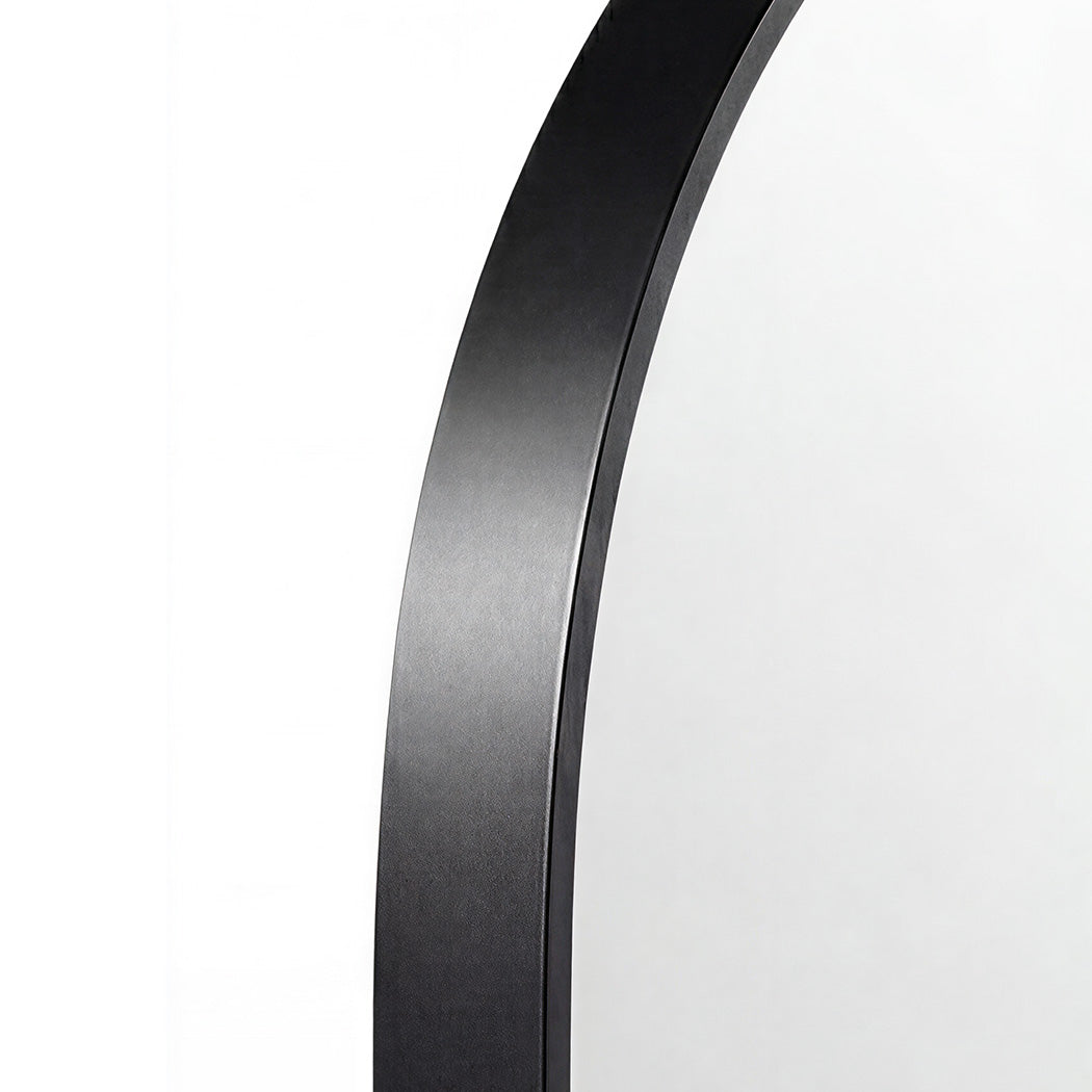 Yezi Oval Wall Mirror 70x50cm Black Frame Bathroom Wall Mounted Vanity Mirror — image 5