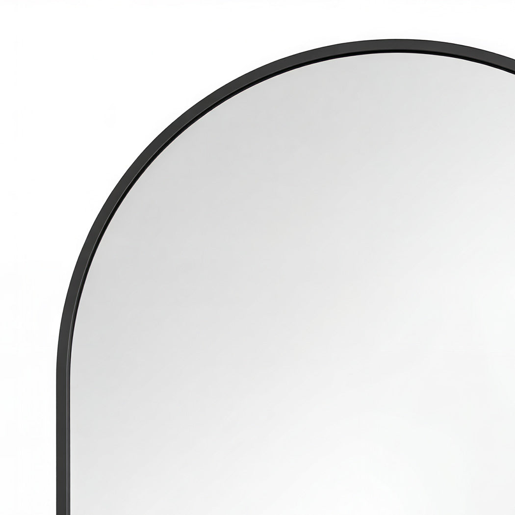 Yezi Oval Wall Mirror 70x50cm Black Frame Bathroom Wall Mounted Vanity Mirror — image 6