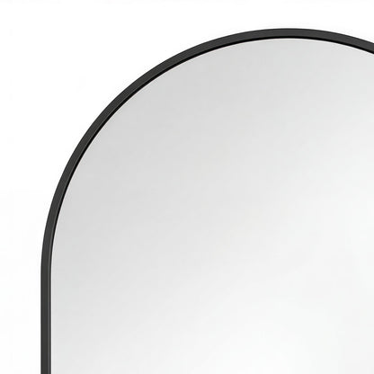 Yezi Oval Wall Mirror 70x50cm Black Frame Bathroom Wall Mounted Vanity Mirror — image 6