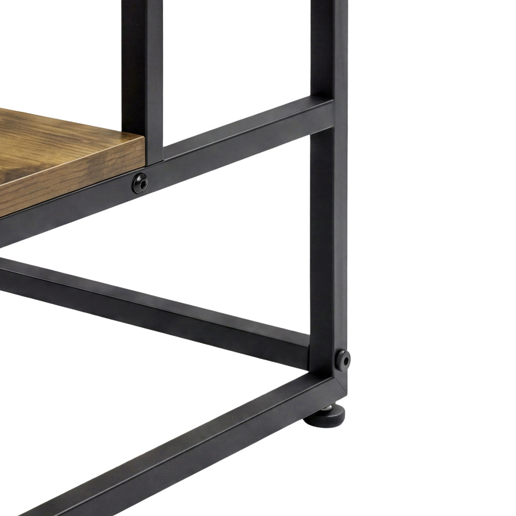 Levede 2-Step Stool Non Slip Portable Bathroom Kitchen Kids Adult Pet Use Brown — image 6